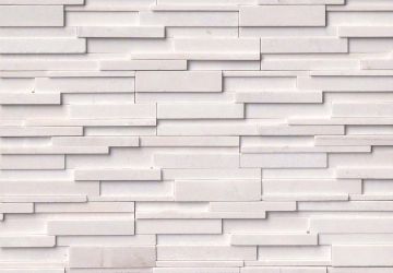 Arctic White 3D Honed - Natural Stone Panel 